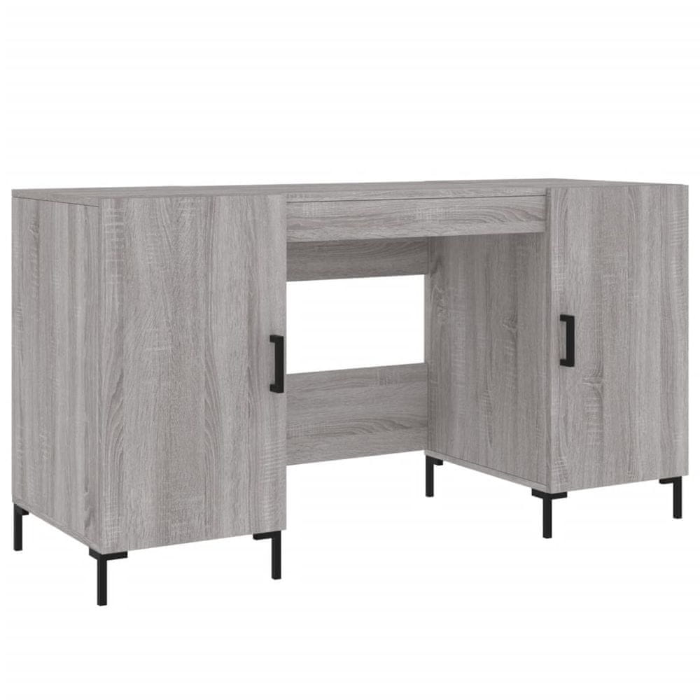 Vidaxl Stôl sivý dub sonoma 140x50x75 cm kompozitné drevo